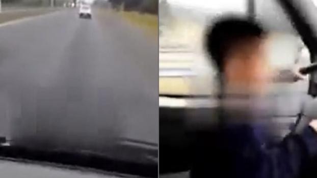 “Dale boludo, llevalo derecho”: obligó a su hijo de 7 años a conducir un camión por la autopista