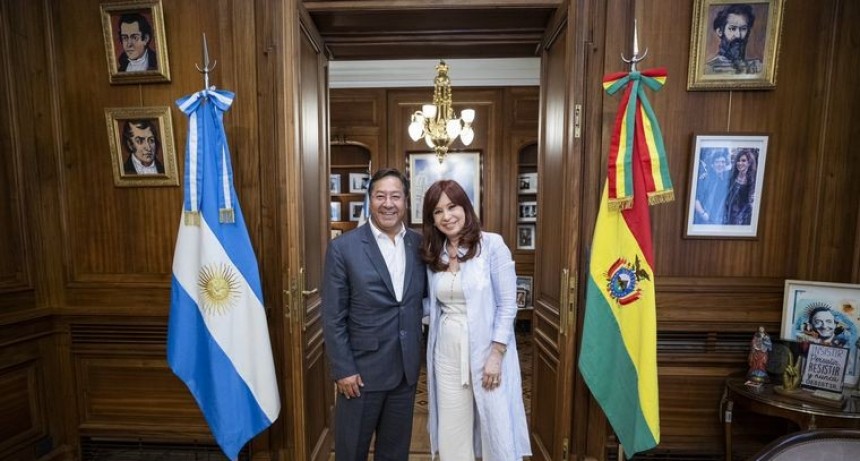 Cristina Kirchner recibi&oacute; a los presidentes de Colombia y Bolivia en el Senado