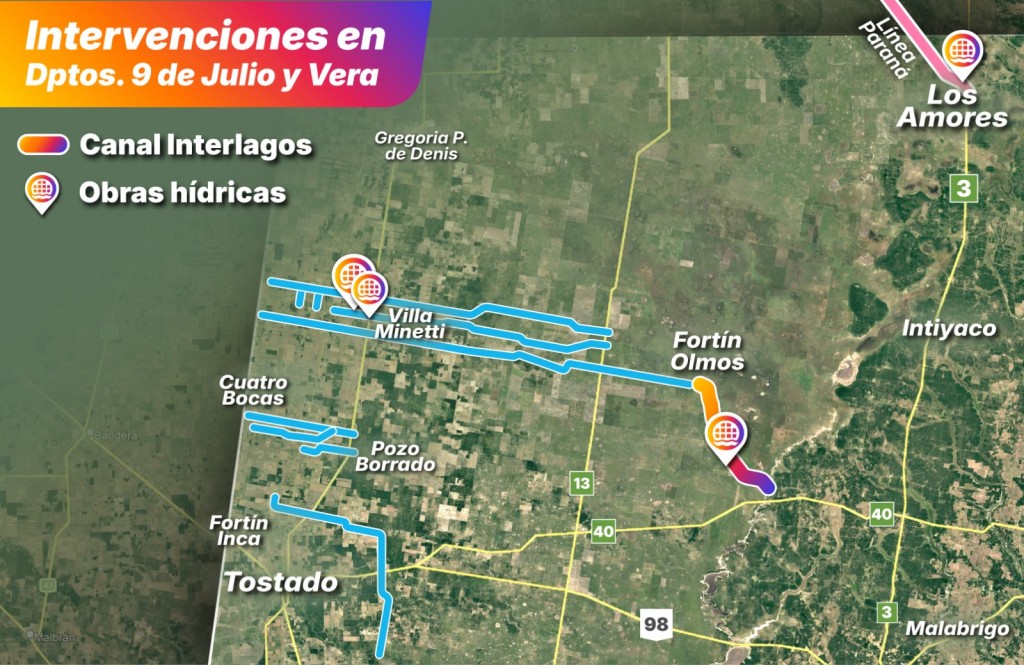 Obras y prevención: el Gobierno Provincial monitorea la situación hídrica en los Bajos Submeridionales