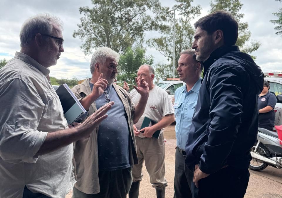 Villa Minetti: Pullaro supervis&oacute; la defensa h&iacute;drica y el funcionamiento de las bombas