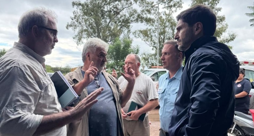 Villa Minetti: Pullaro supervis&oacute; la defensa h&iacute;drica y el funcionamiento de las bombas