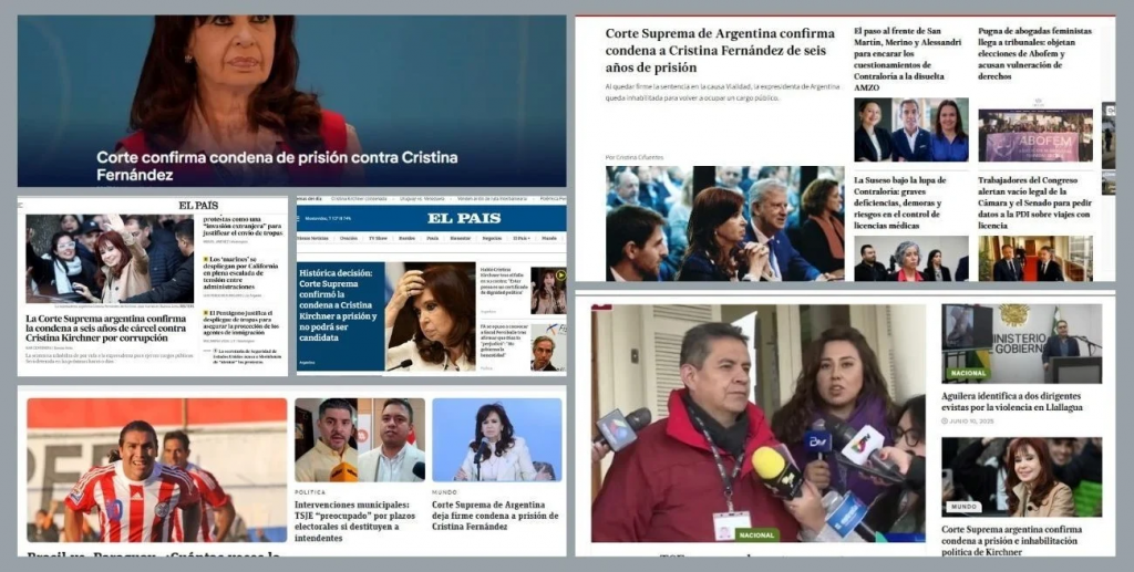Así retrataron los medios internacionales la ratificación de la condena de Cristina Kirchner en Argentina