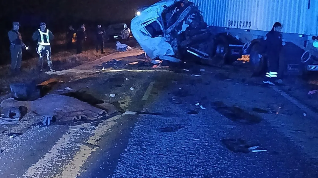 Tragedia en la Ruta Provincial 2: un choque en cadena entre tres camiones dej&oacute; un muerto a la altura de Logro&ntilde;o