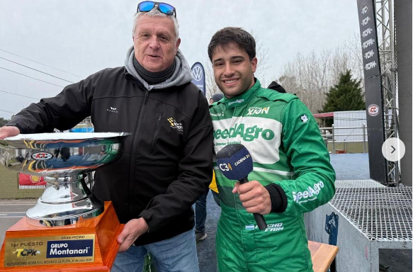 El joven santafesino Ignacio Faín festejó su primera victoria en 'las chatas'