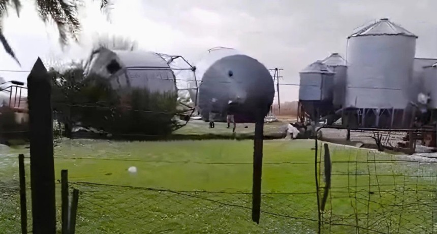Viento y granizo golpearon al campo santafesino: silos derribados y lotes agr&iacute;colas muy da&ntilde;ados