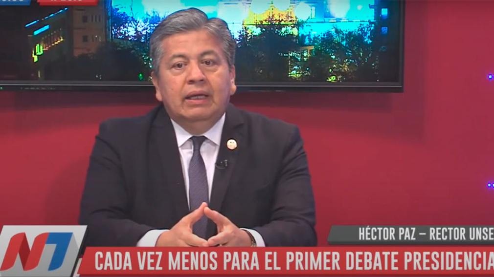El rector de la Unse, Héctor Paz, respondió las dudas de cara al debate presidencial del próximo domingo