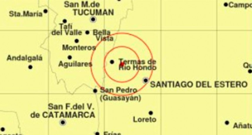 Un sismo de 2.8 sorprendió a los vecinos de Las Termas de Río Hondo