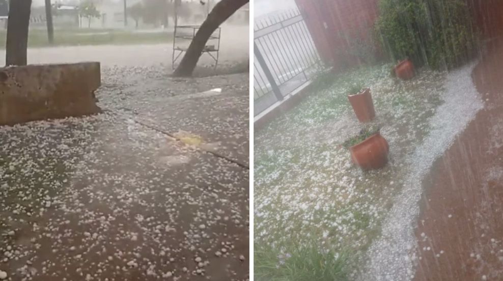 Granizo del tama&ntilde;o de un huevo en San Crist&oacute;bal: impactantes im&aacute;genes y videos de la tormenta en la regi&oacute;n de Santa Fe