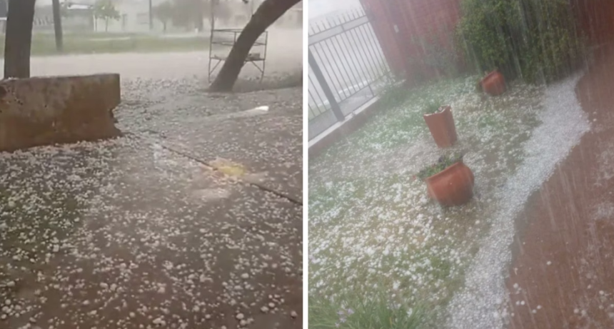 Granizo del tama&ntilde;o de un huevo en San Crist&oacute;bal: impactantes im&aacute;genes y videos de la tormenta en la regi&oacute;n de Santa Fe