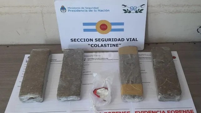 Un perro de Gendarmería halló una encomienda con más de tres kilos de marihuana que iba a Paraná