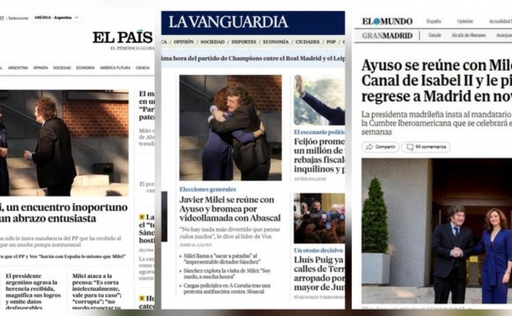"Inaceptable Milei": la dura reacci&oacute;n de los medios espa&ntilde;oles tras el ataque a una periodista