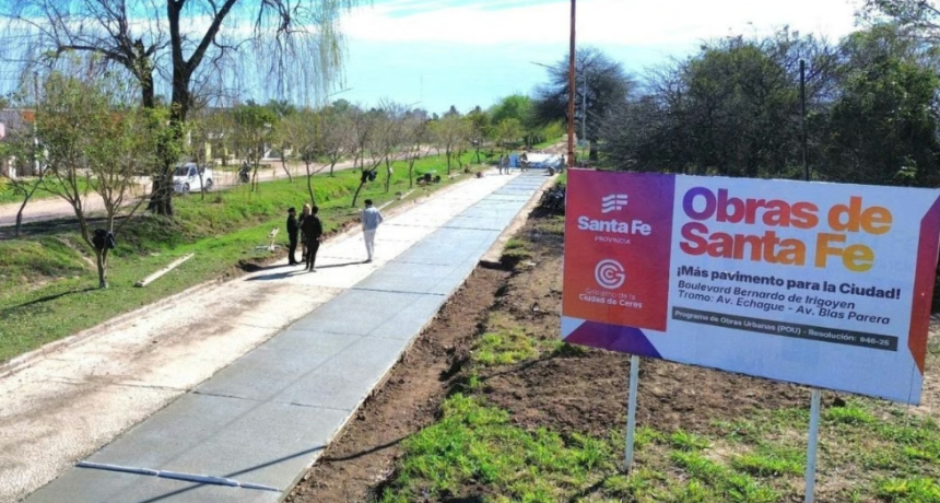 Ceres suma nuevas obras: pavimentar&aacute;n 16 cuadras y renovar&aacute;n la Plaza Independencia