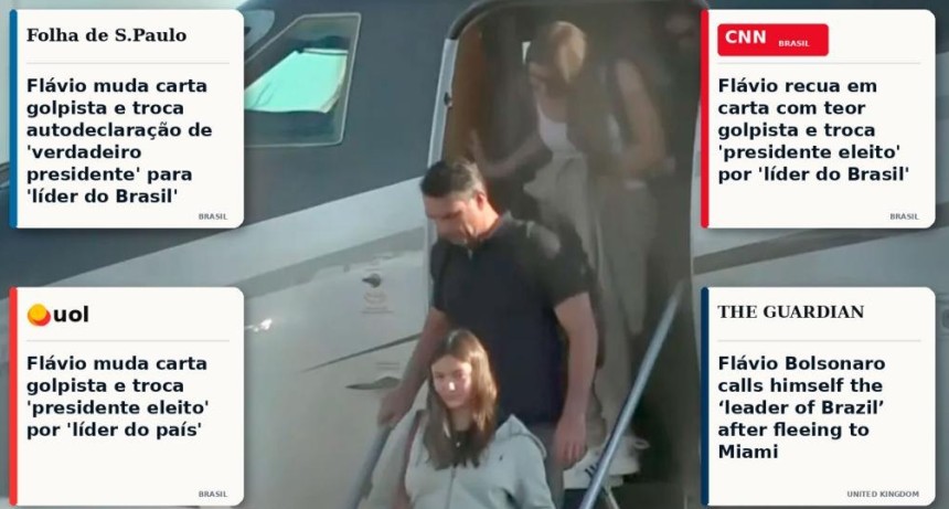 As&iacute; reflejaron los medios del mundo la autoproclamaci&oacute;n de Fl&aacute;vio Bolsonaro como presidente electo