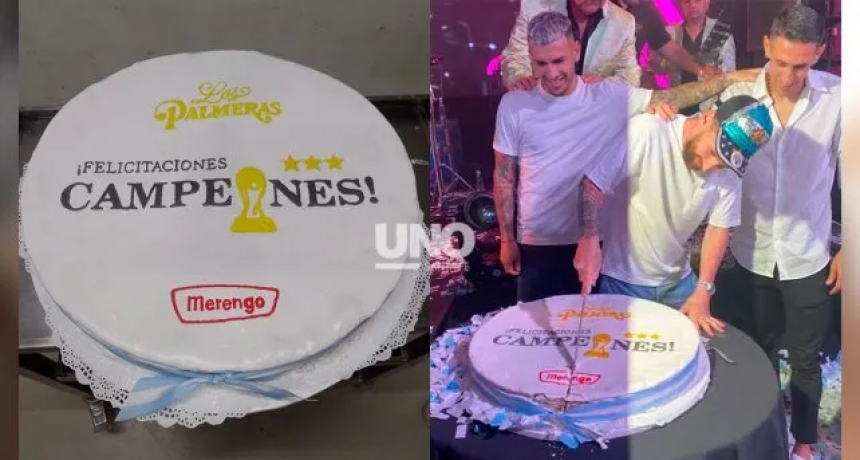 La historia detr&aacute;s del alfajor santafesino gigante que comieron Messi y los campeones del mundo