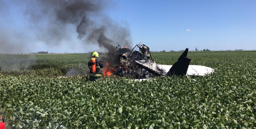 De milagro no fue una tragedia: se cayó una avioneta en un campo de Villa Eloisa