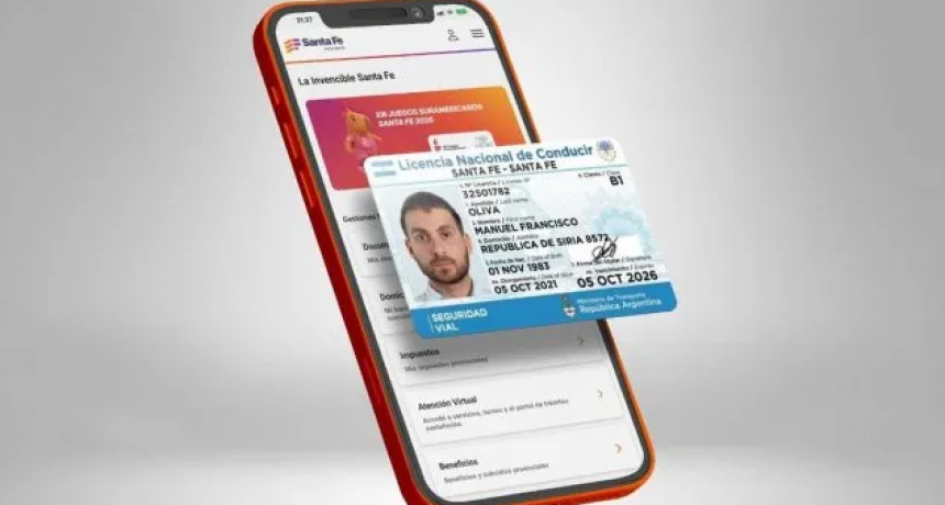 Las licencias de conducir de Santa Fe estarán disponibles en la app Mi Argentina