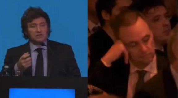 Manuel Adorni se quedó dormido durante el discurso de Javier Milei