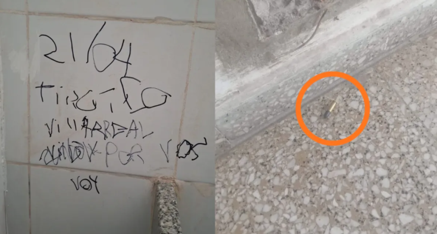 M&aacute;s amenazas de tiroteos en escuelas: encontraron un cartucho de escopeta, una bala y paredes escritas con mensajes intimidantes