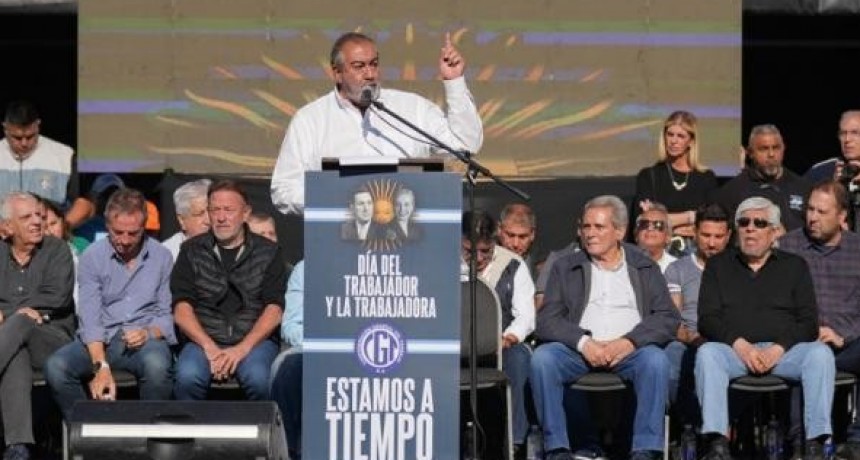 La CGT pidió un acuerdo político y la reducción de la jornada laboral en el acto por el Día del Trabajador