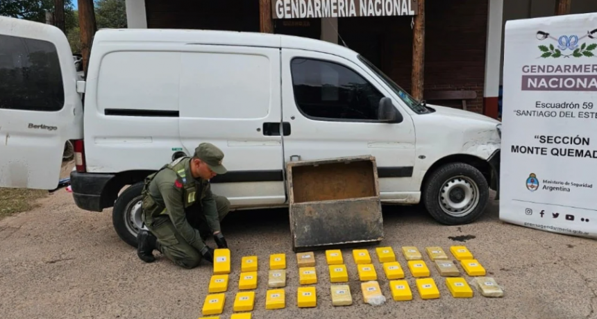 Cuatro santafesinos detenidos con más de 30 kilos de cocaína en Santiago del Estero