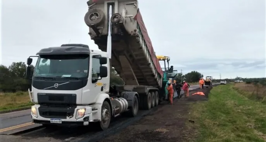 Vialidad Nacional trabaja en la Ruta 11 a la altura de Vera