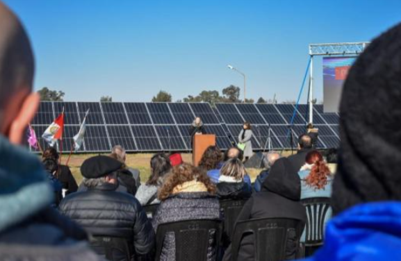 Energías renovables: se inauguró un parque fotovoltaico en San Gregorio