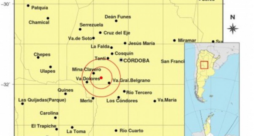 Un temblor en Córdoba se sintió en varias localidades de las sierras