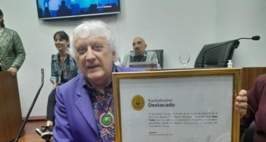 El m&uacute;sico y conductor de LT9, Hugo Tredici, fue declarado Santafesino Destacado