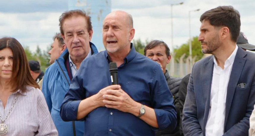 Omar Perotti en la inauguración de la ruta provincial 3: 