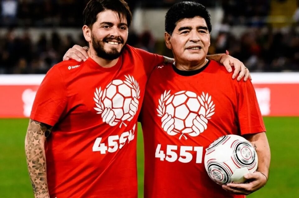 La despedida de Diego Maradona Jr a su padre: 