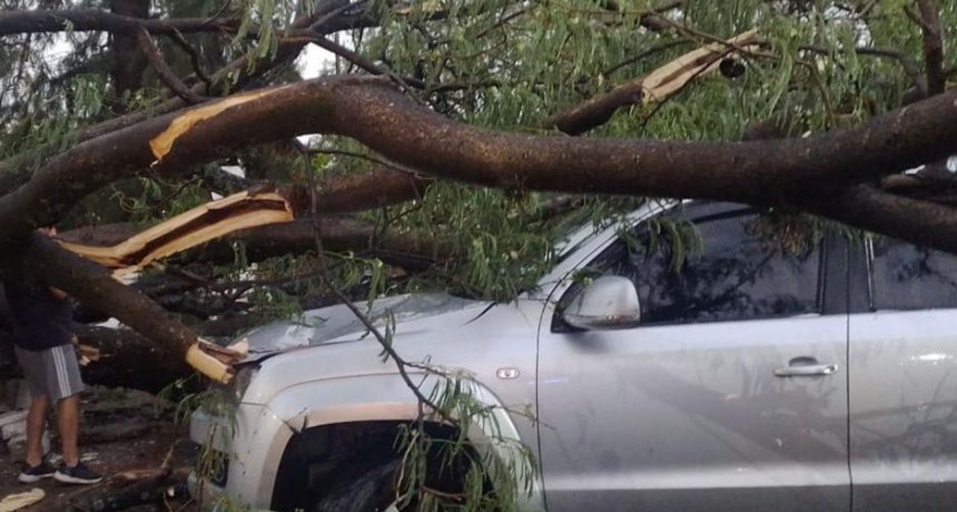 La fuerte tormenta, con vientos, granizo y descargas el&eacute;ctricas ocasion&oacute; severos da&ntilde;os en la Capital, La Banda y todo el interior