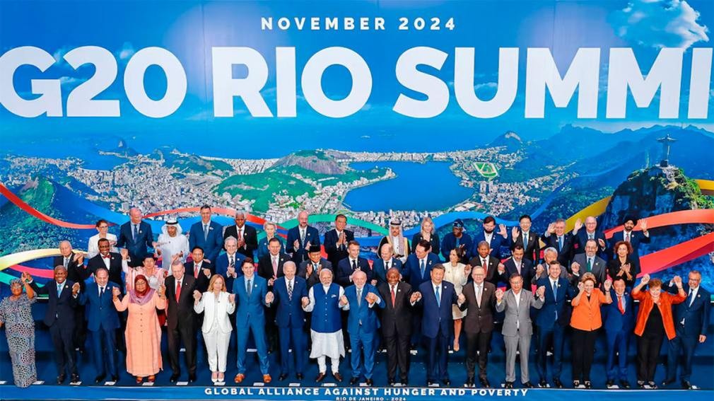 Milei no participó de la foto oficial en el cierre de la cumbre del G20