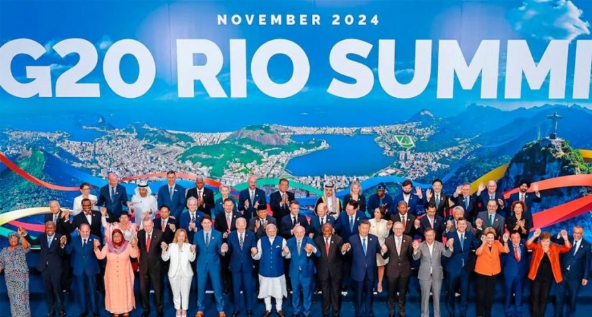 Milei no participó de la foto oficial en el cierre de la cumbre del G20