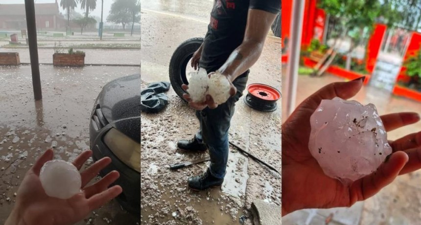 Una intensa tormenta acompañada de granizo provocó destrozos en Icaño