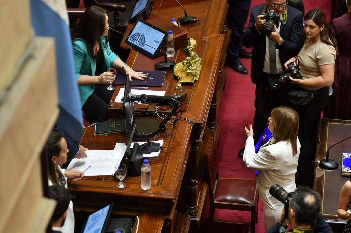 Bullrich cruzó a Villarruel en su primera intervención en el recinto del Senado