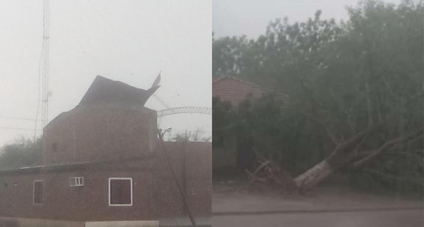 Lleg&oacute; el cambio a Vilelas: fuertes r&aacute;gafas de viento y una intensa lluvia azotaron la localidad