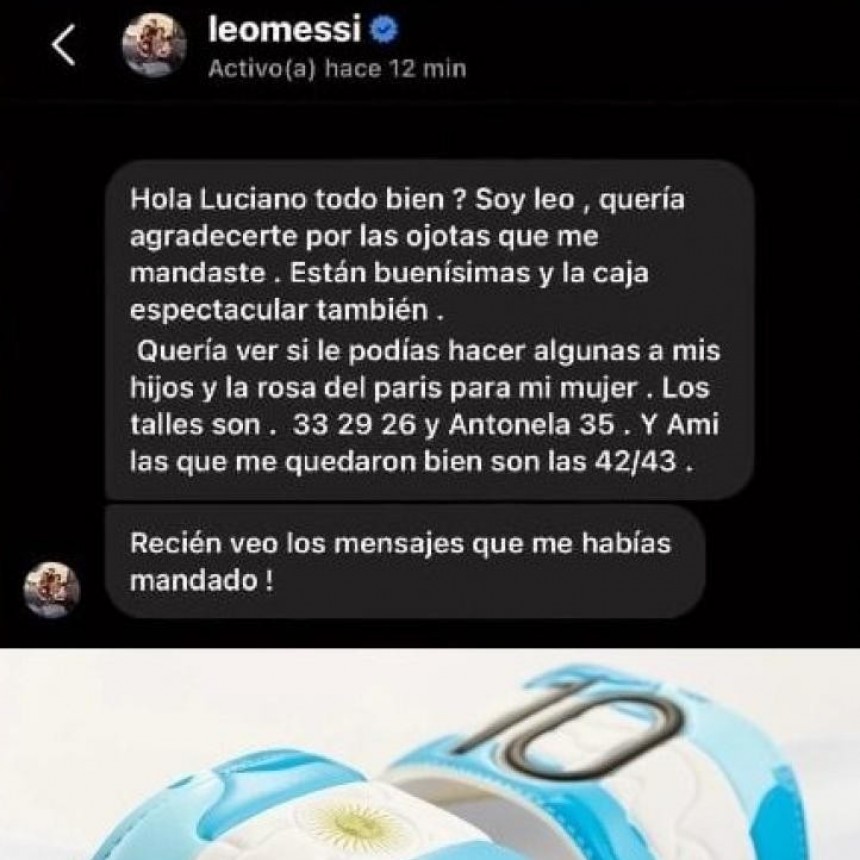 El mensaje de Instagram de Messi a un emprendimiento que se volvi&oacute; viral: "Hola, soy Leo"