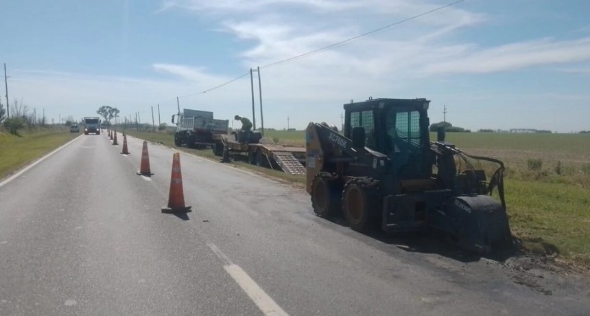 Comenzaron los trabajos de reparación en Ruta Nacional 33