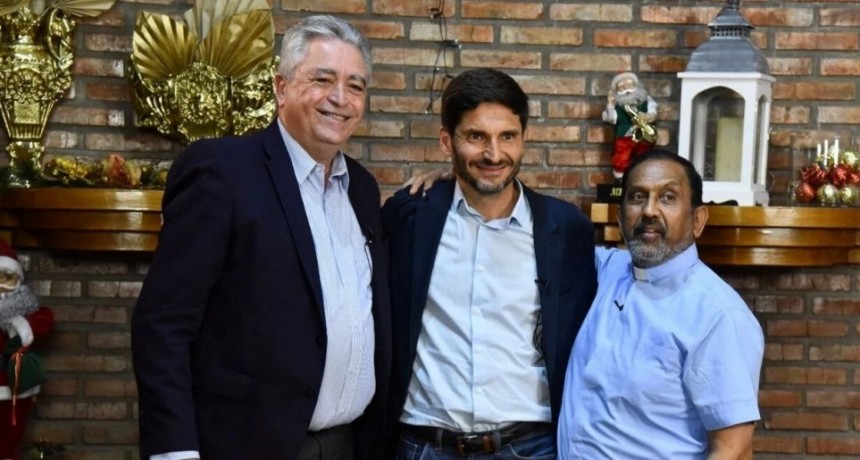 El gobernador Pullaro, el padre Ignacio y un pastor evangélico, en un histórico mensaje de fin de año