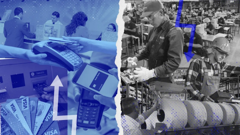 La Argentina de Javier Milei: el sector financiero sigue creciendo mientras la industria retrocede